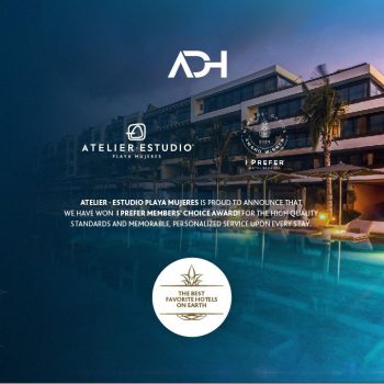 Atelier Estudio Playa Mujeres titled “One of the Best Favorite Hotels in the World” in 2021 I Prefer Members’ Choice Awards.